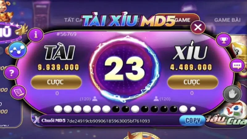 Tài Xỉu MD5 - Sảnh Cược May Rủi Đảm Bảo An Toàn Và Công Bằng 3 tai xiu md5 02